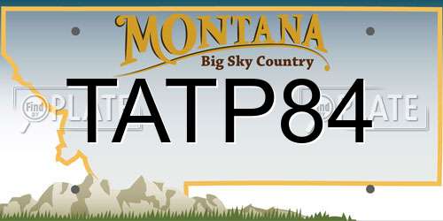 TATP84 Montana License Plate