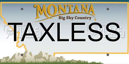 TAXLESS Montana License Plate