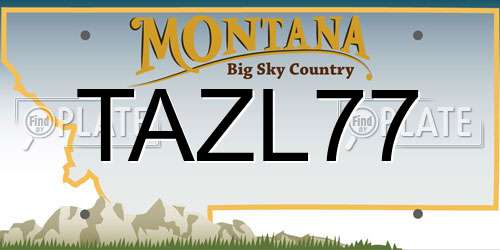 TAZL77 Montana License Plate