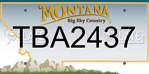 TBA2437 Montana License Plate