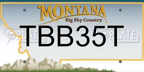 TBB35T Montana License Plate
