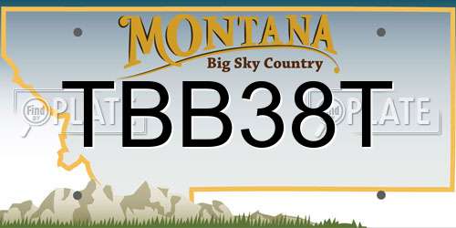 TBB38T Montana License Plate