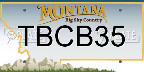 TBCB35 Montana License Plate