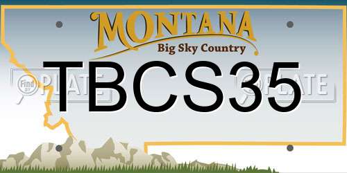 TBCS35 Montana License Plate