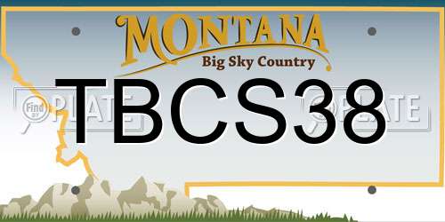 TBCS38 Montana License Plate