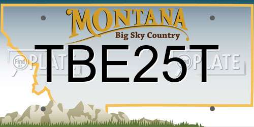 TBE25T Montana License Plate