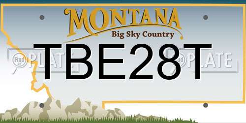 TBE28T Montana License Plate