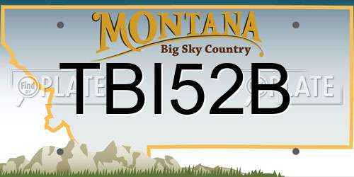 TBI52B Montana License Plate