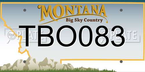 TBO083 Montana License Plate