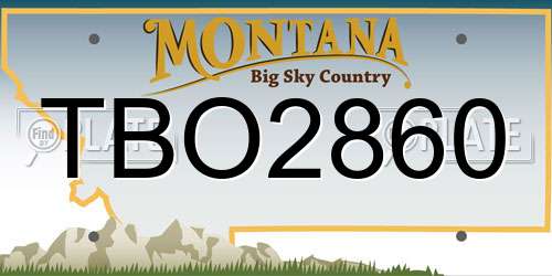 TBO2860 Montana License Plate
