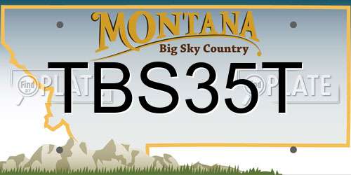 TBS35T Montana License Plate