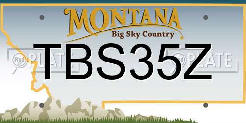 TBS35Z Montana License Plate