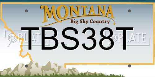TBS38T Montana License Plate