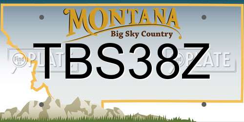 TBS38Z Montana License Plate