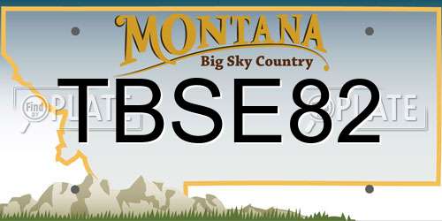 TBSE82 Montana License Plate