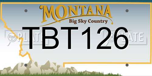 TBT126 Montana License Plate
