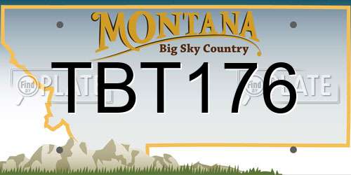 TBT176 Montana License Plate