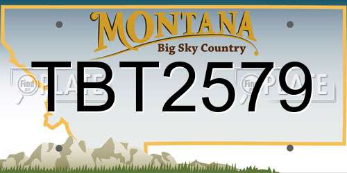 TBT2579 Montana License Plate