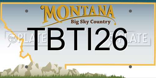 TBTI26 Montana License Plate