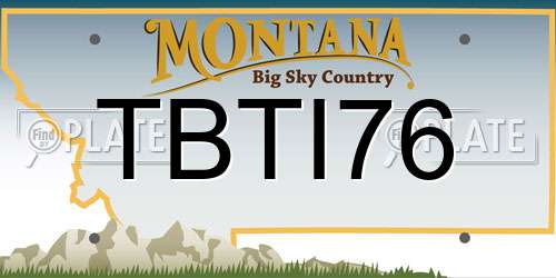 TBTI76 Montana License Plate