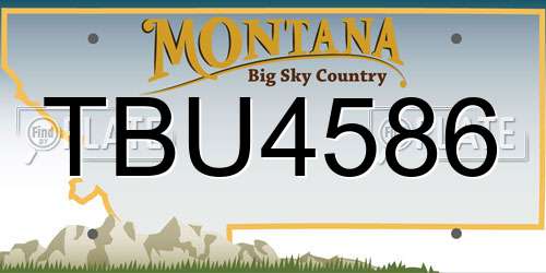 TBU4586 Montana License Plate
