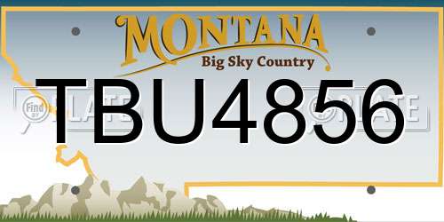 TBU4856 Montana License Plate