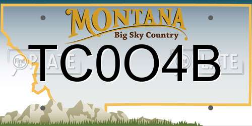 TC0O4B Montana License Plate