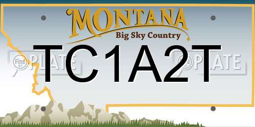 TC1A2T Montana License Plate