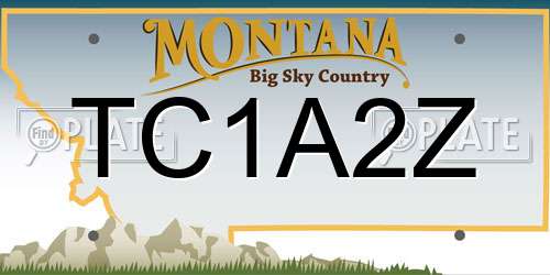 TC1A2Z Montana License Plate
