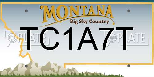 TC1A7T Montana License Plate