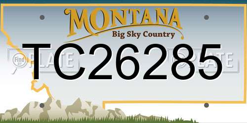 TC26285 Montana License Plate