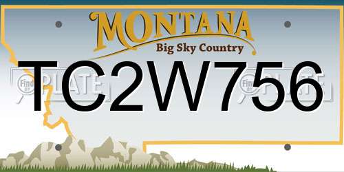 TC2W756 Montana License Plate