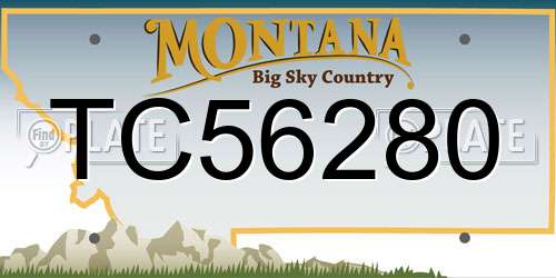 TC56280 Montana License Plate