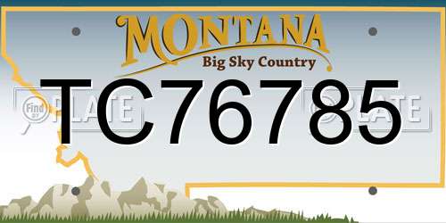 TC76785 Montana License Plate