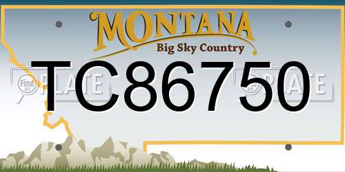 TC86750 Montana License Plate