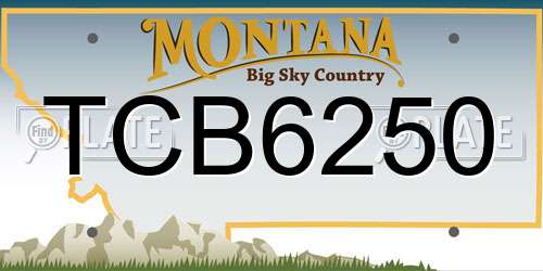 TCB6250 Montana License Plate
