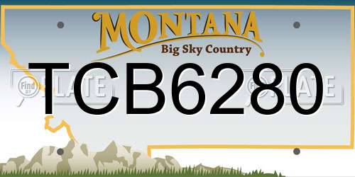 TCB6280 Montana License Plate