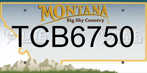 TCB6750 Montana License Plate