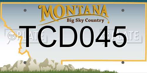 TCD045 Montana License Plate