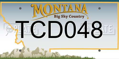TCD048 Montana License Plate