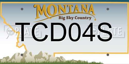 TCD04S Montana License Plate