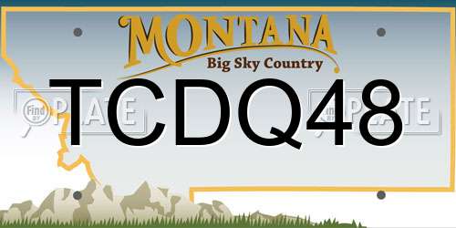 TCDQ48 Montana License Plate