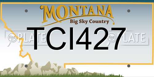 TCI427 Montana License Plate