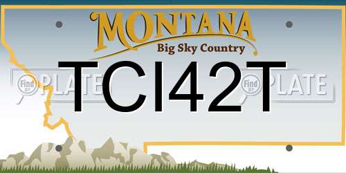 TCI42T Montana License Plate