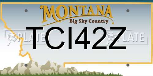 TCI42Z Montana License Plate