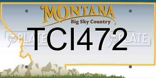 TCI472 Montana License Plate