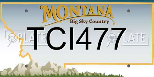 TCI477 Montana License Plate