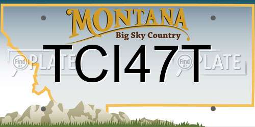 TCI47T Montana License Plate