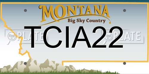 TCIA22 Montana License Plate