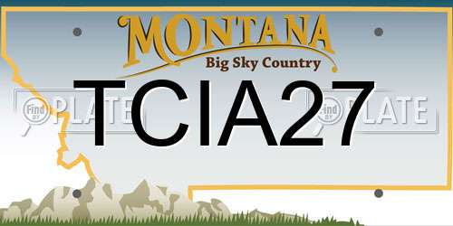 TCIA27 Montana License Plate